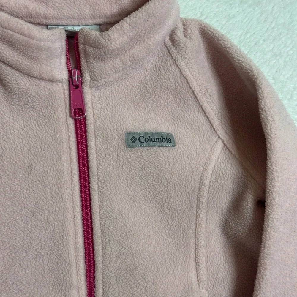 Columbia Kids 3T Pink Fleece Jacket Benton Spring Full Zip Girls Toddler Outdoor